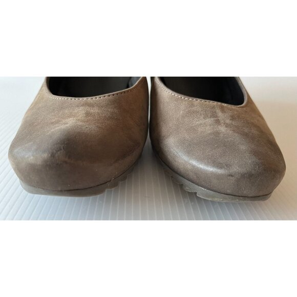 Paul Green Munchen Gray Leather Heels W/ Ankle Cuffs, Size 8 (US) 5.5 (UK) - Picture 4 of 11